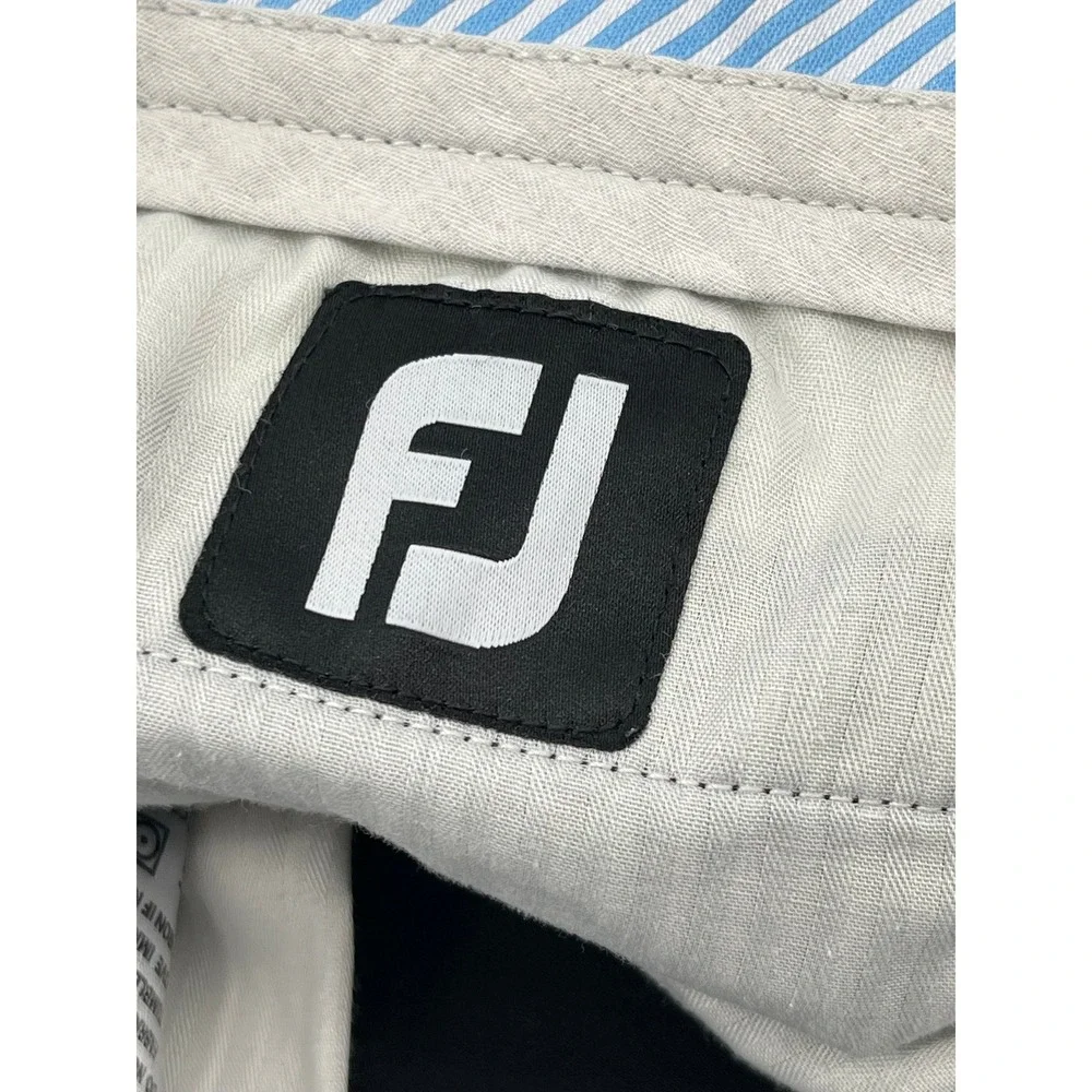 FootJoy Mens Performance Golf Pants Black Stretch Straight Leg W36 L32‎ FJ Logo
